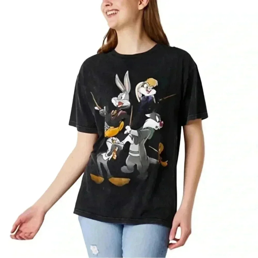 Looney Tunes x Harry Potter Warner Bros Graphic T-Shirt – Boyfriend Tee, XS
